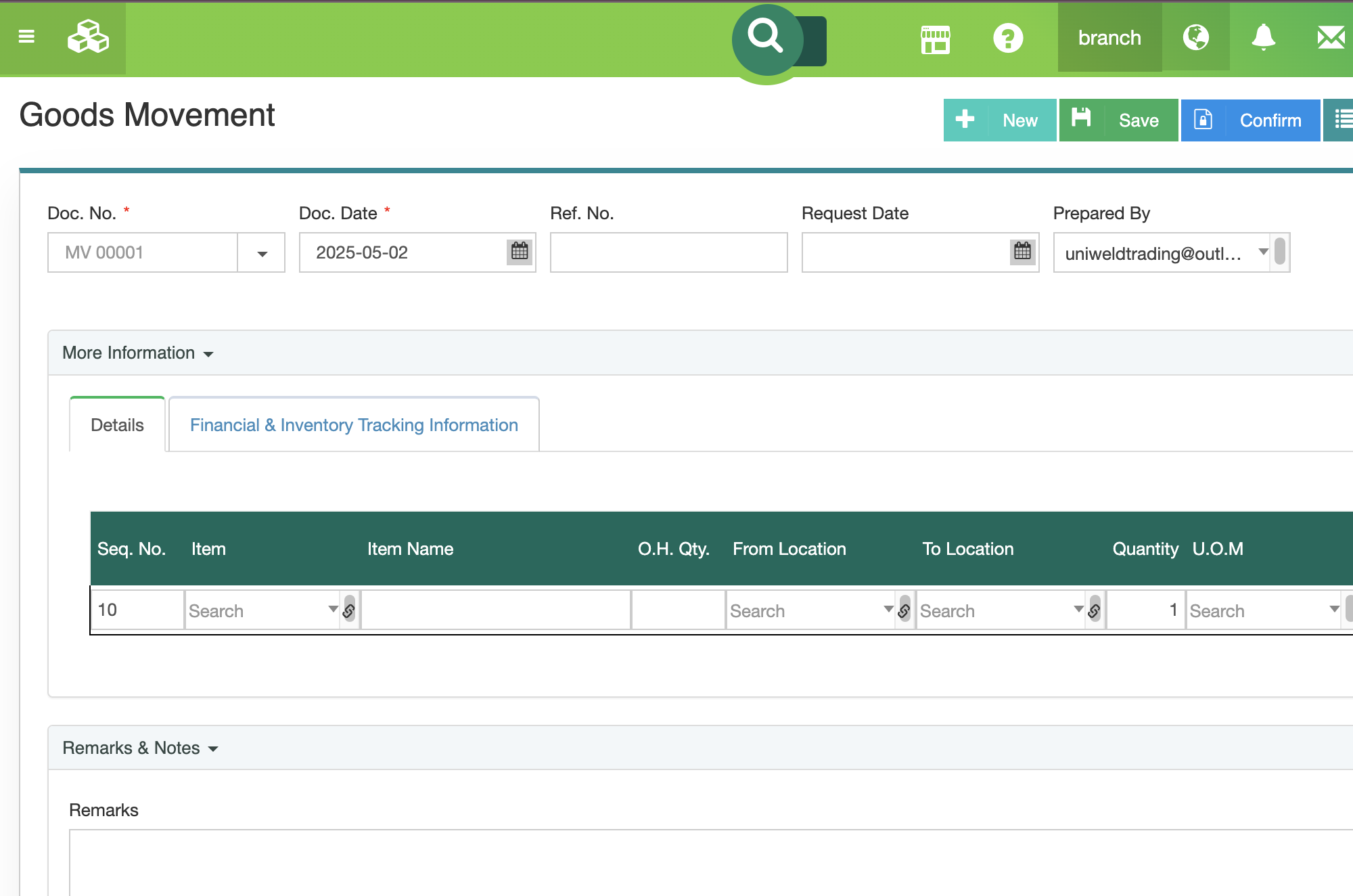 Manufacturing Inventory Management